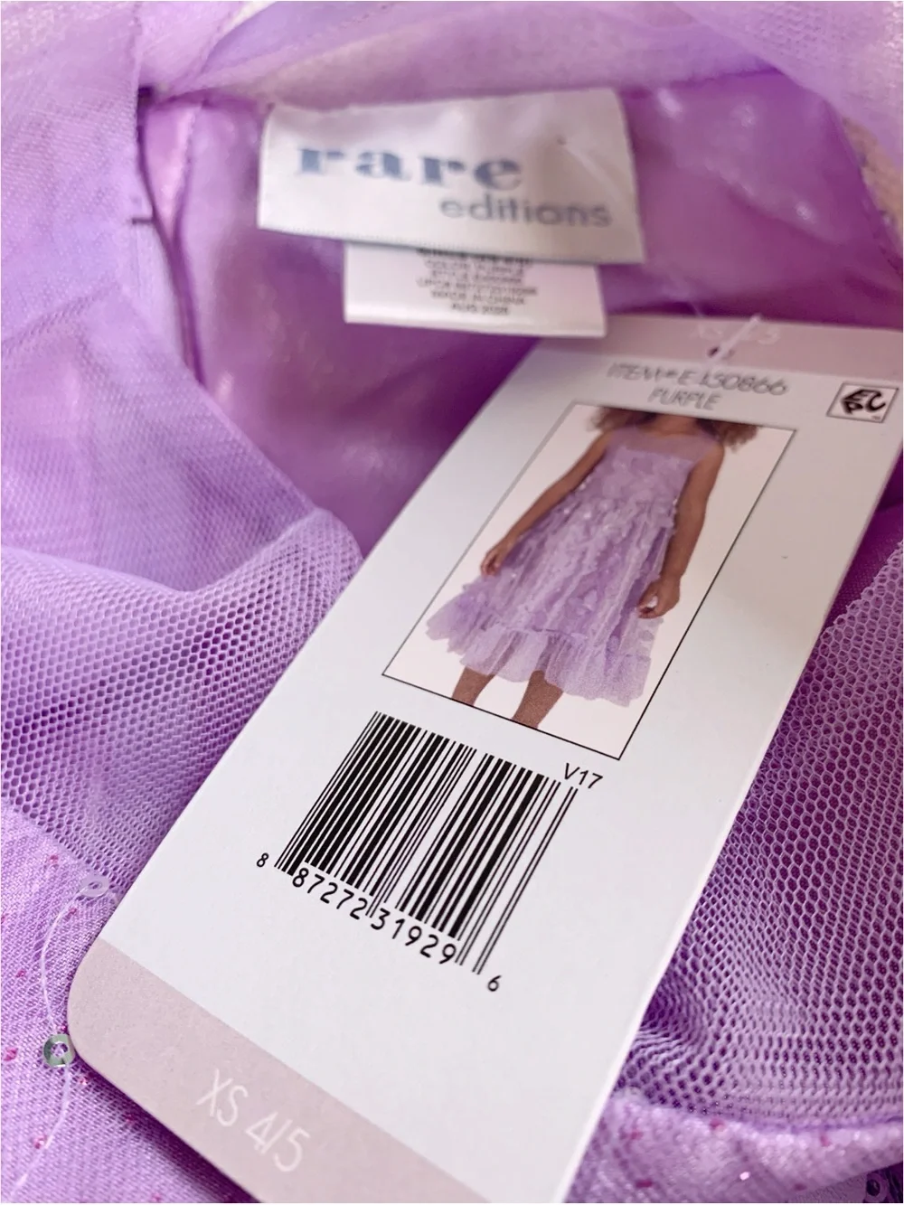 Rare Edition Girls Lavender sleeveless butterfly Tulle Party Dress